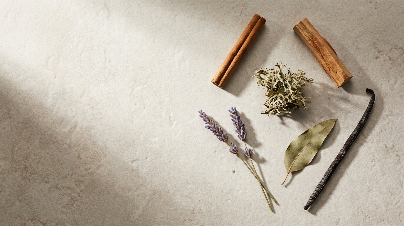 Stāndle fragrance ingredients banner — layering home fragrance