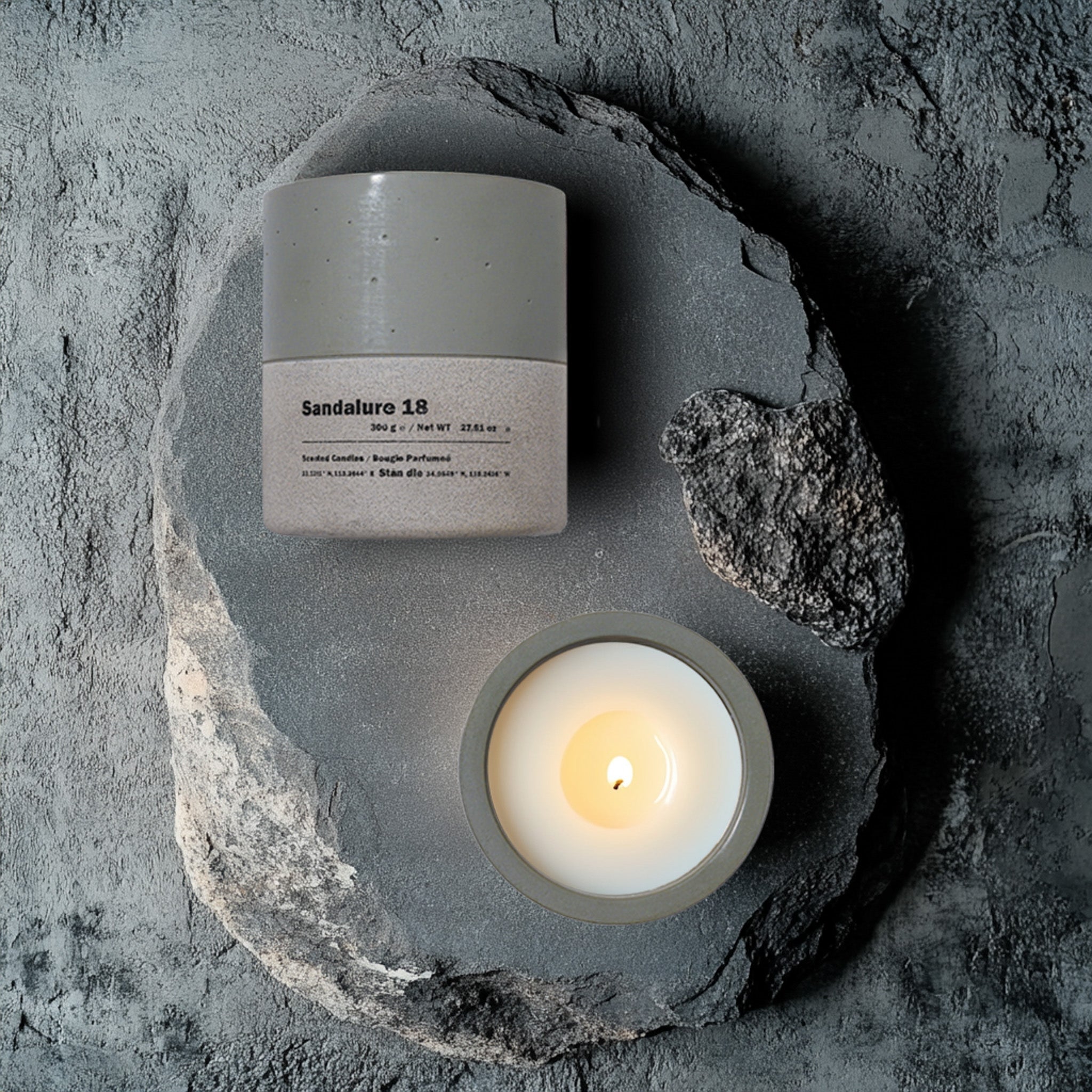 concrete candle vessel - longest lasting wax melts- presents for candle lovers - premium scented candle - candle scented candles - Scented Candles Flavours - soy wax - 100% soy candles - 100 percent soy candles - concrete candle - candle - soy candle wax
