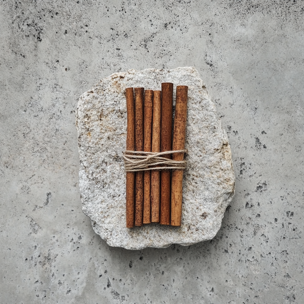 Cinnamon sticks, one of the key ingredients in Sandalure 18, adding a warm, spicy note to the fragrance