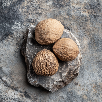Nutmeg, one of the natural ingredients in Sandalure 18, contributing a warm, aromatic spice note to the fragrance