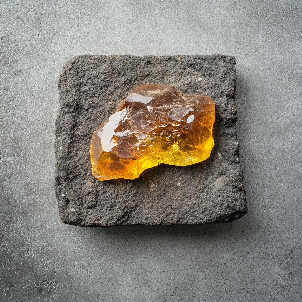 Close-up of amber, highlighting its rich and sensual character in Lavendure 21.