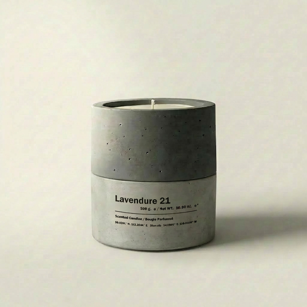 Lavendure 21: Eucalyptus, Lavender & Oakmoss Concrete Soy Candle