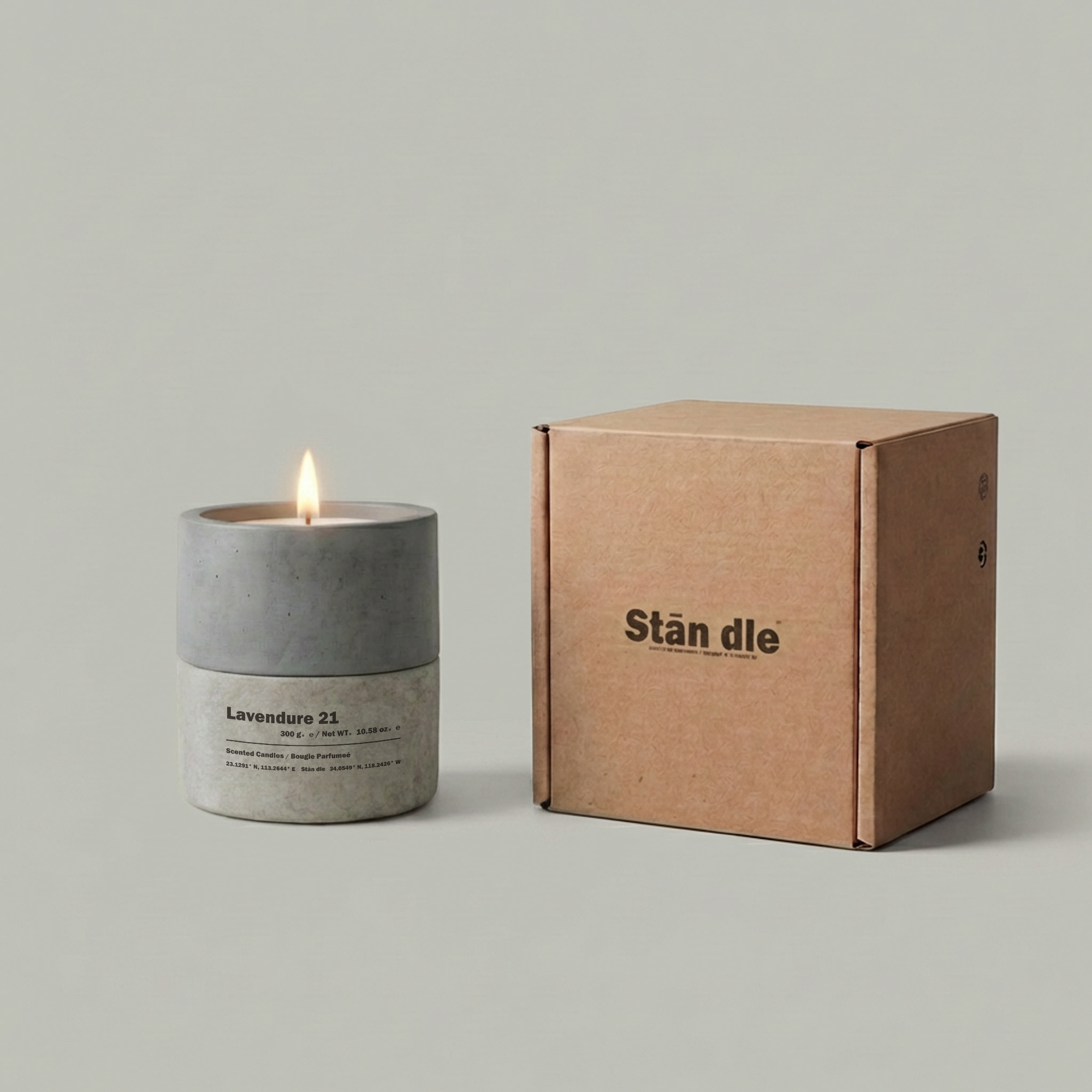 Lavendure 21: Eucalyptus, Lavender & Oakmoss Concrete Soy Candle