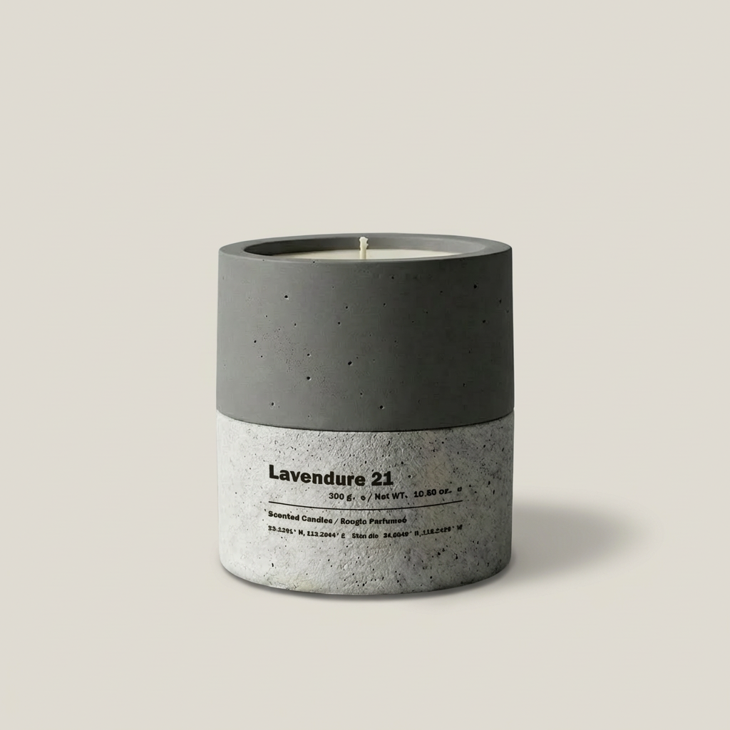 Lavendure 21: Eucalyptus, Lavender & Oakmoss Concrete Soy Candle
