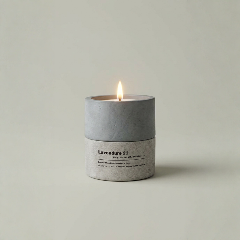 Lavendure 21: Eucalyptus, Lavender & Oakmoss Concrete Soy Candle