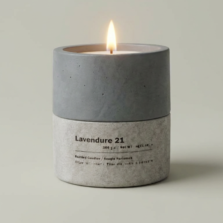 Lavendure 21: Eucalyptus, Lavender & Oakmoss Concrete Soy Candle