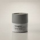 Minimalist grey concrete candle with natural soy wax - Lavender and Lemon scent.