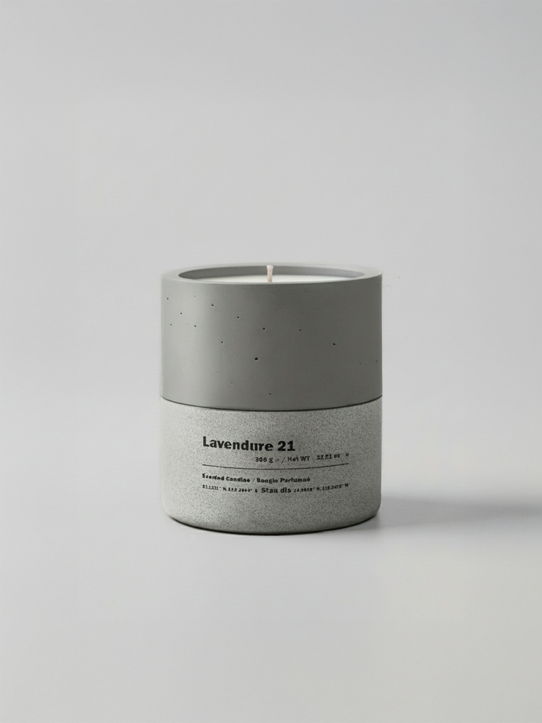 Lavendure 21 | Lavender Lemon & Eucalyptus Scent | Concrete Candle