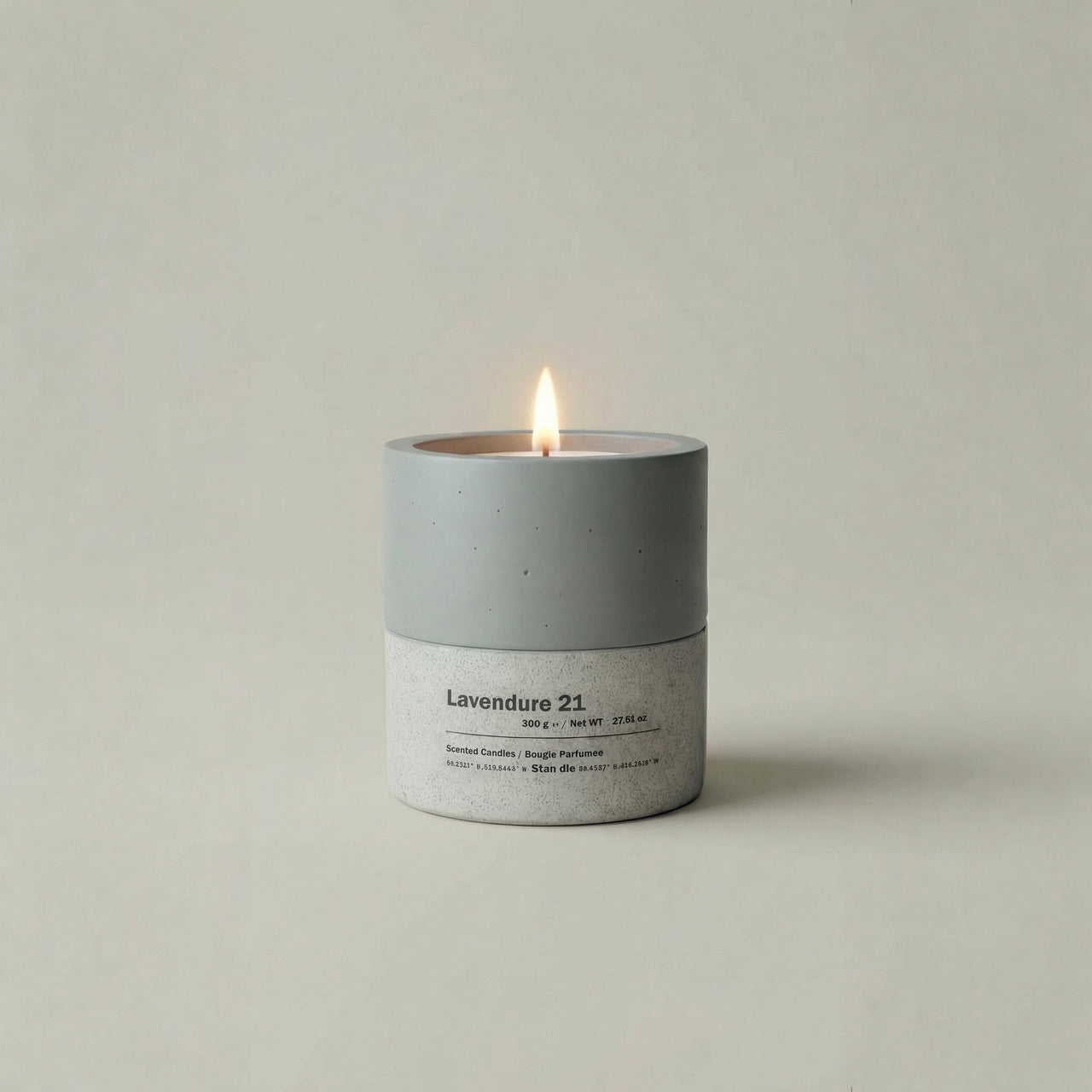 Lavendure 21: Eucalyptus, Lavender & Oakmoss Concrete Soy Candle