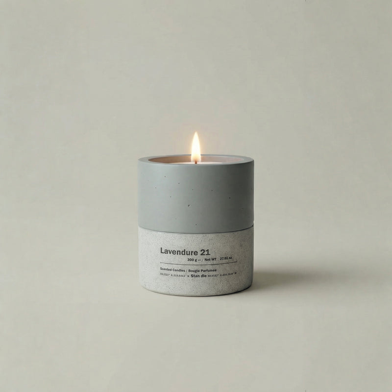 Lavendure 21: Eucalyptus, Lavender & Oakmoss Concrete Soy Candle