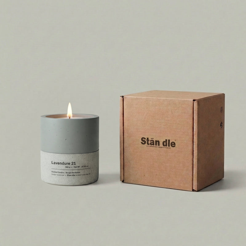 Lavendure 21: Eucalyptus, Lavender & Oakmoss Concrete Soy Candle