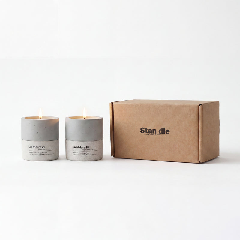 The Duo · Natural Candle Gift Set | Lavendure 21 & Sandalure 18