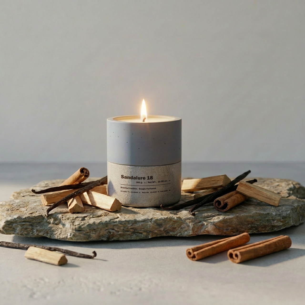 Sandalure 18 | Sandalwood, Vanilla & Warm Cinnamon Soy Candle