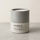 Sandalure 18 sandalwood and vanilla soy candle in hand-cast concrete vessel by Stān dle, 300g