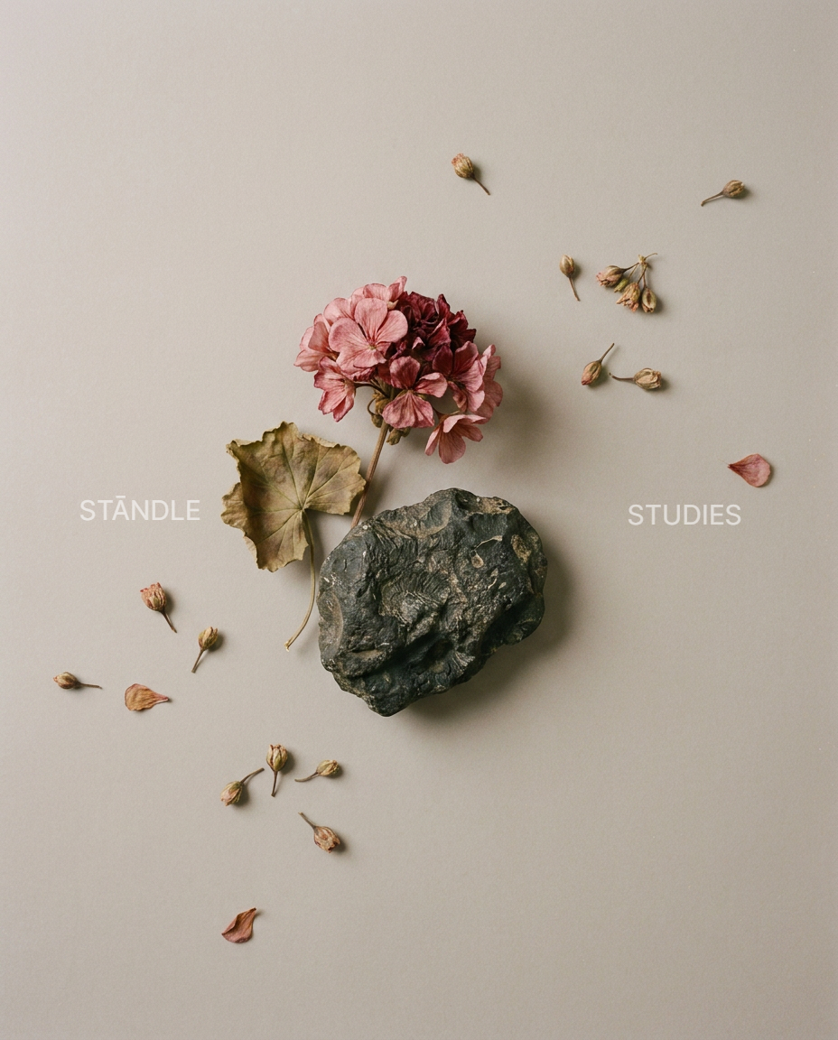 Geranium leaves and volcanic stone — Sandalure 18 geranium Bourbon scent study